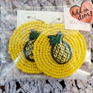 Pineapple Drop Earrings MUST BE BUNDLE